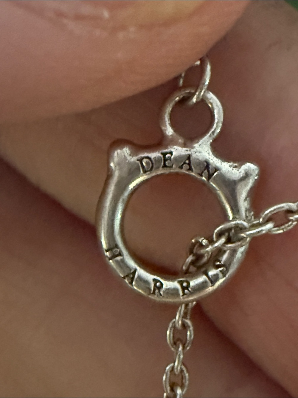 Vintage EUC Dean Harris for Target sterling Silver Peace Sign Pendant Necklace - Picture 7 of 7